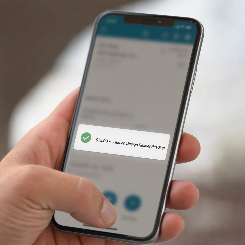 Your first paid reading: payment received on the reader's phone